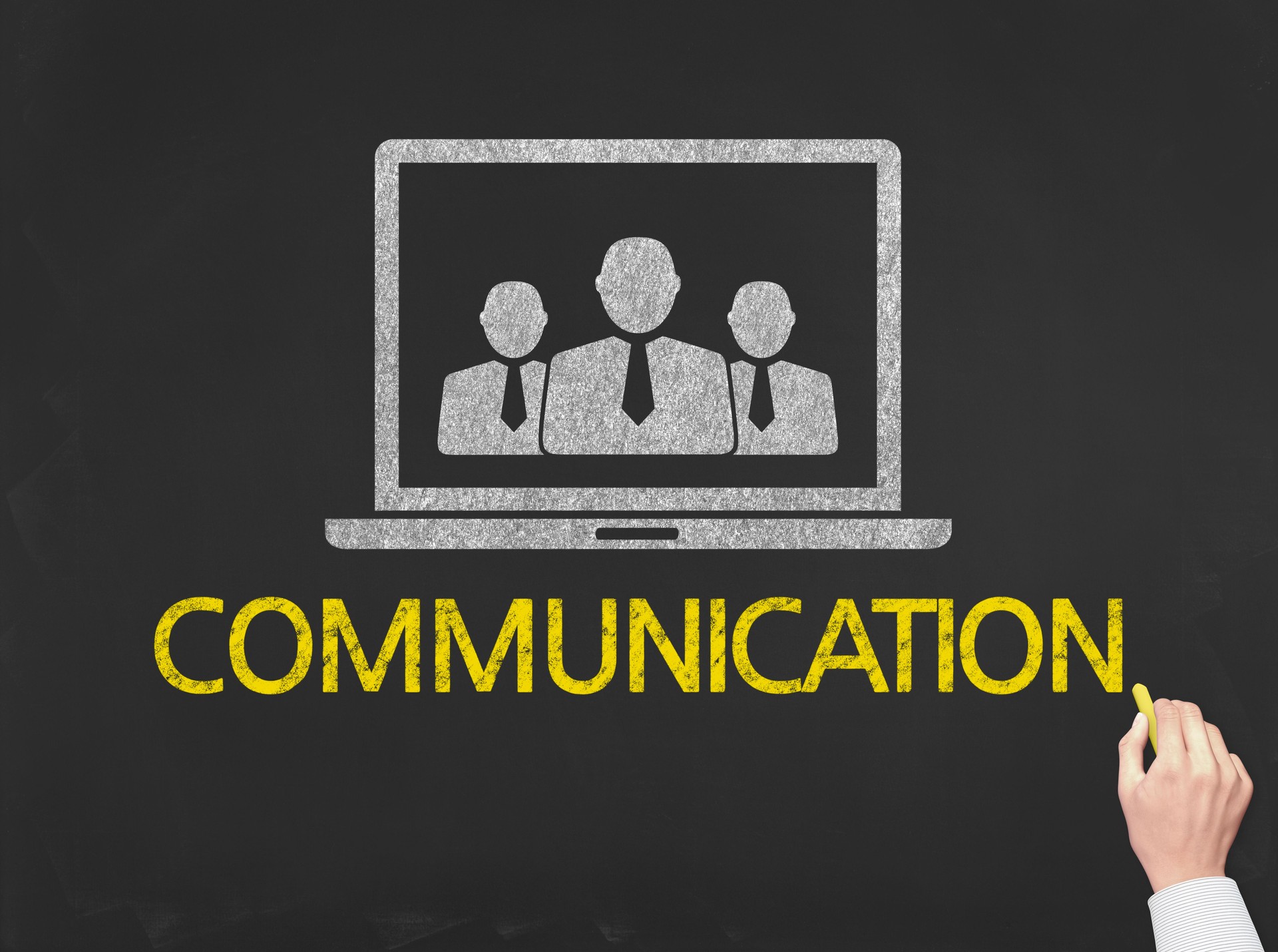 Communication - Business Chalkboard Background